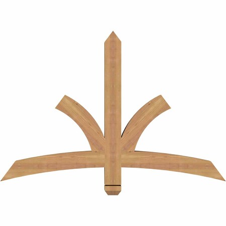 Ekena Millwork Davenport Timber Gable Bracket, Western Red Cedar, 48"W x 32"H x 3 1/2"D x 3 1/2"F, 16/12 Pitch GBW048X32X0404DAV00SWR